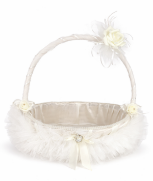 Сватбена кошница за късмети екрю K004