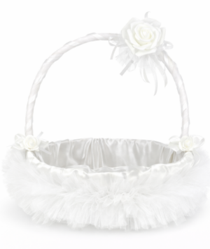 Сватбена кошница бяла K008