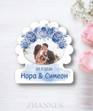 Сватбен магнит със снимка 163