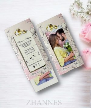 Сватбена покана със снимка 10200-2