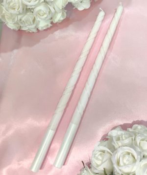 Сватебни свещи със златиста нишка 40см-2260