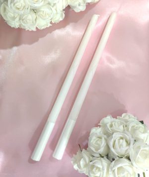 Сватебни свещи със сребриста нишка 40см-2254