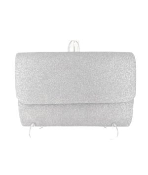 Елегантна сребриста чанта тип клъч C58