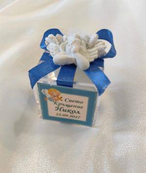 Луксозен подарък с бъбъл свещ P23