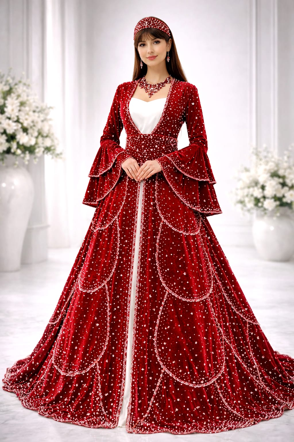 Кафтан за къна Shine Red - Image 2