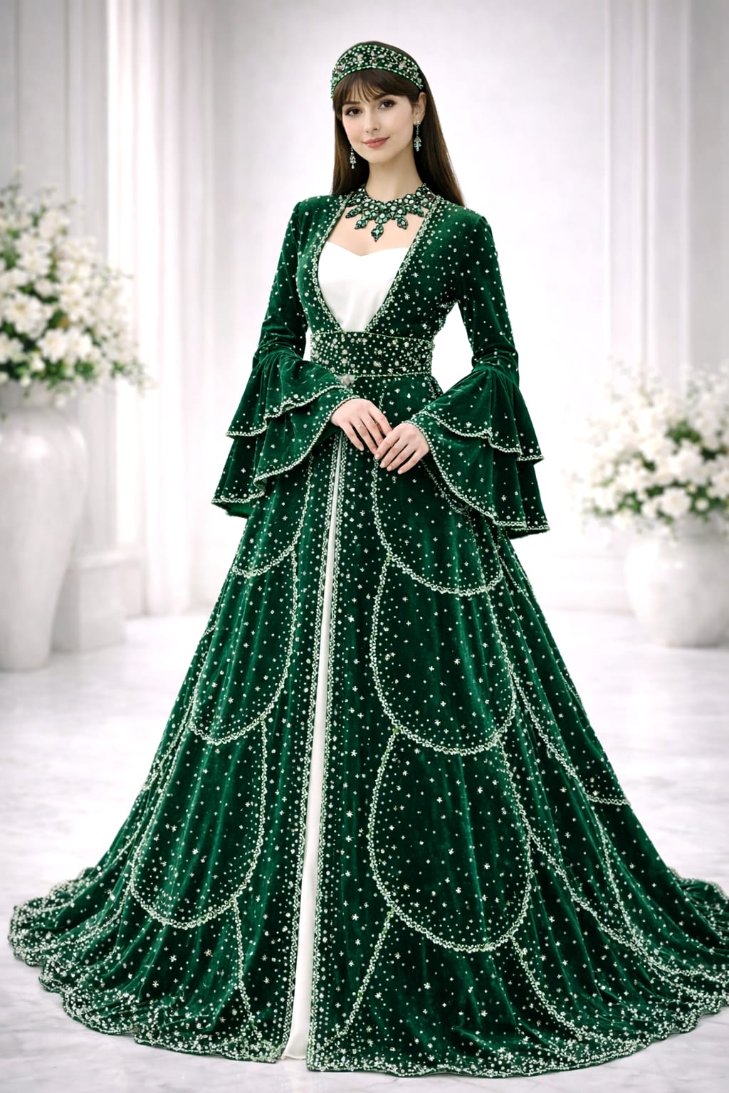 Кафтан за къна Shine Green - Image 2